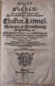 Scan Derra de Moroda Dance Archives: Ballet der Riesen (Lüneburg: Stern 1664), DdM 5800